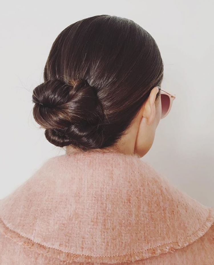 Low Set Wedding Updo For Veil 3