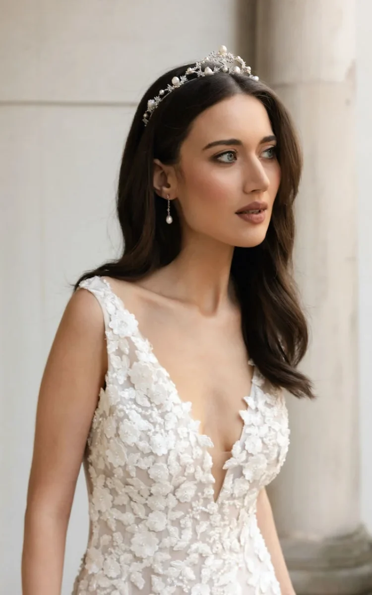 Margaux Pearl Bridal Tiara 3