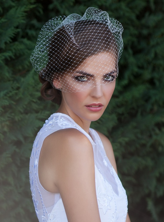 Old World Hairstyles For Birdcage Veils By Percy Handmade Tania Maras 5907