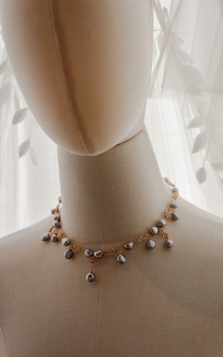 Martini Pearl Bridal Necklace 8