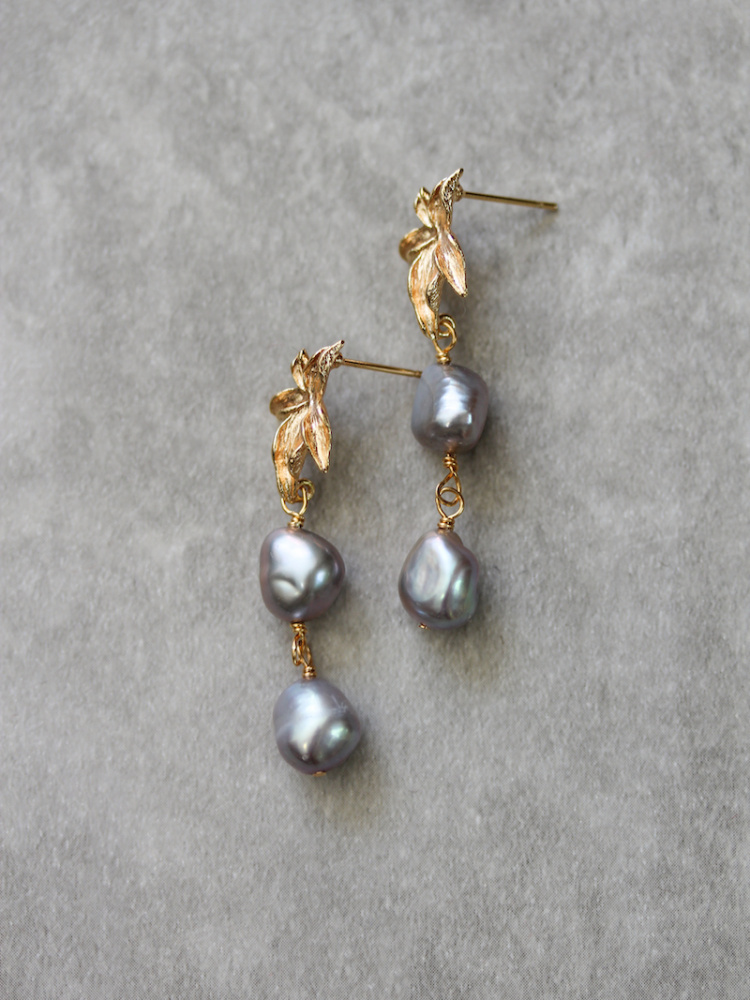 Matteo Grey Pearl Earrings 1