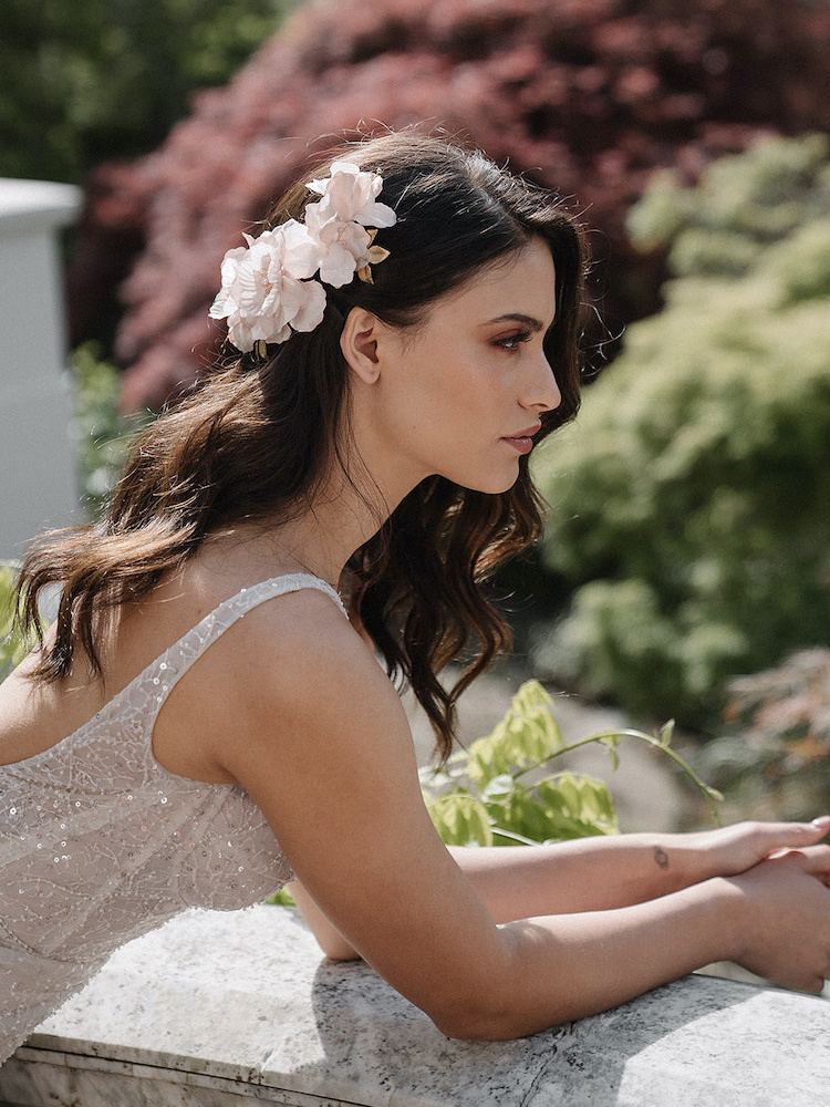 Monet Pink Bridal Headpiece