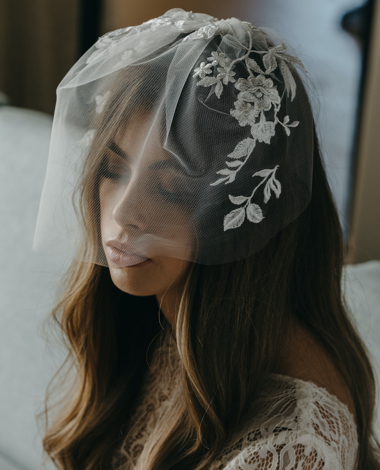 Nouveau Lace Birdcage Veil 1