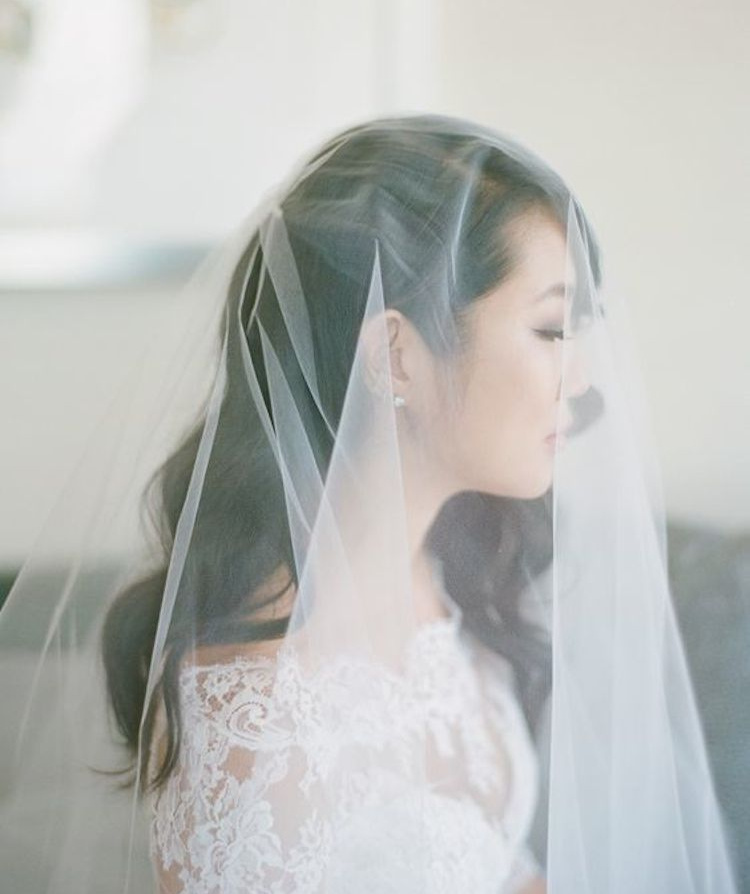 Gorgeous Wedding Hairstyles With Veils Half Up Hair With Veil 4