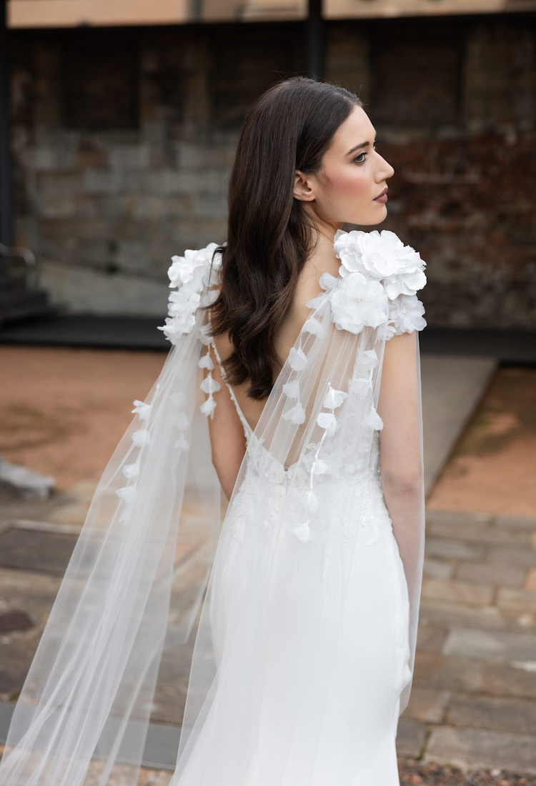 PEONY floral bridal wings