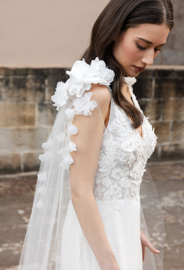 PEONY floral bridal wings