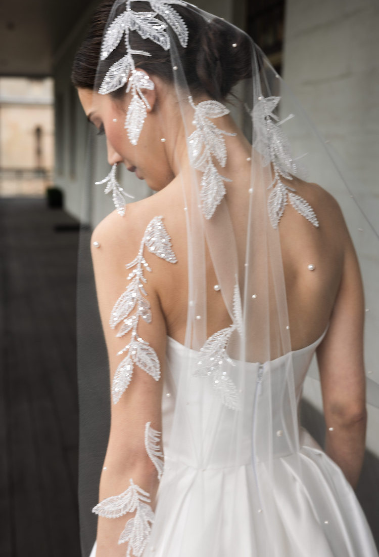 RIVERSONG beaded wedding veil