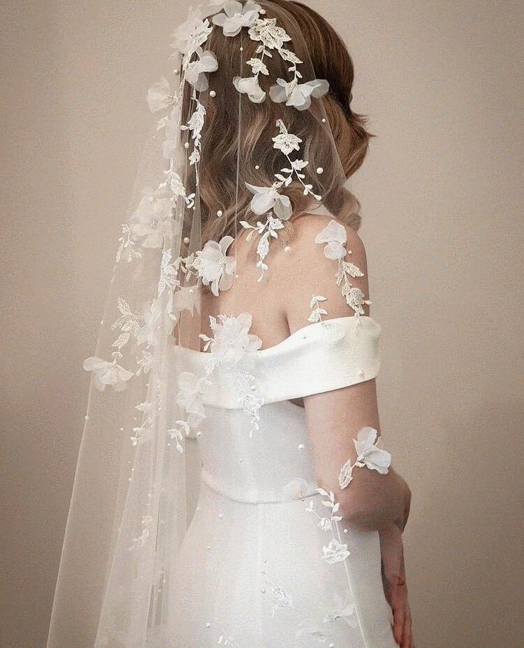 Riviera Floral Veil