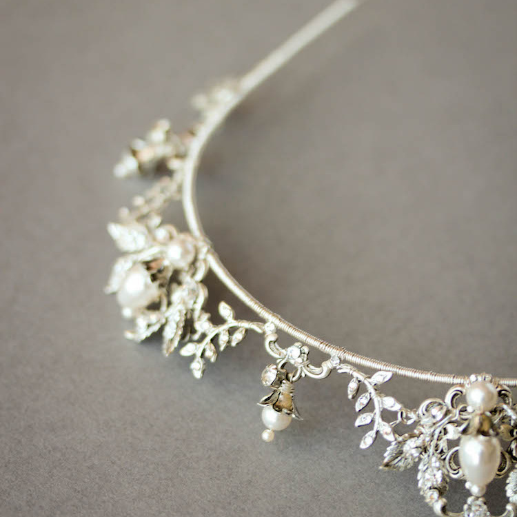 Regal Romance Silver Wedding Tiara With Pearls 8.jpg