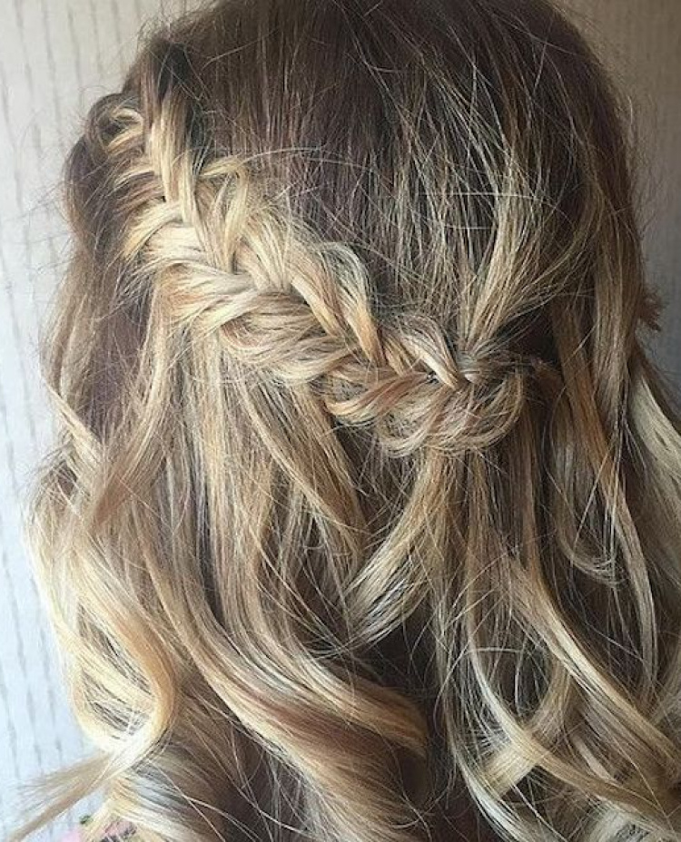 Side Braid Half Up Hairstyle 2018 Wedding Hair Trends