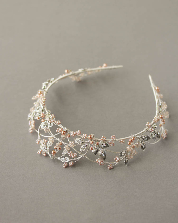 Silver And Rose Gold Wedding Crown 4