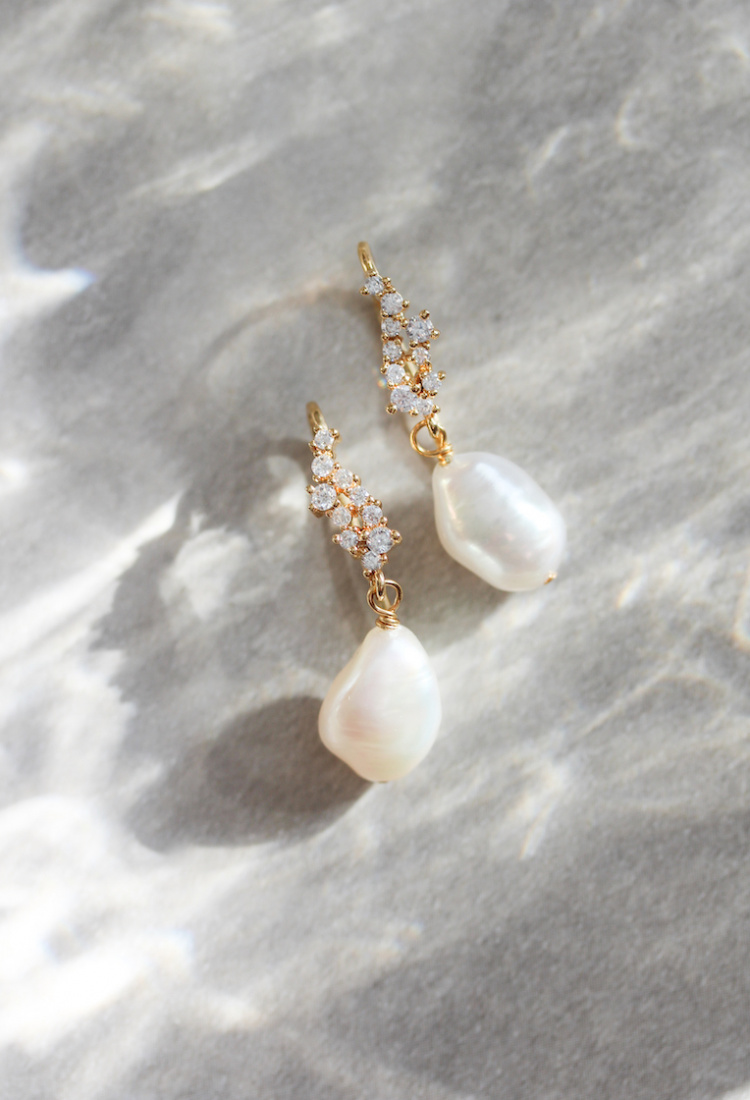 Tasman Pearl Bridal Earrings 1