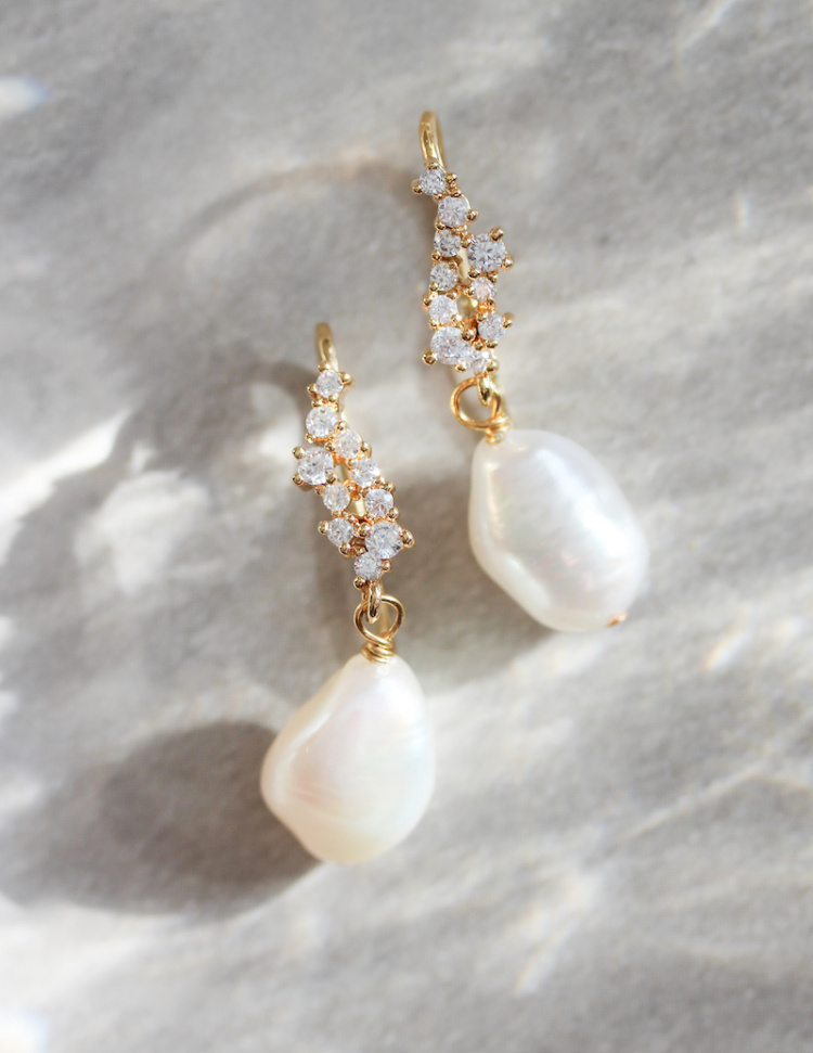 Tasman Pearl Bridal Earrings 8