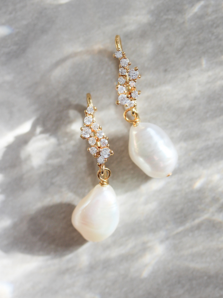 Tasman Pearl Bridal Earrings 8