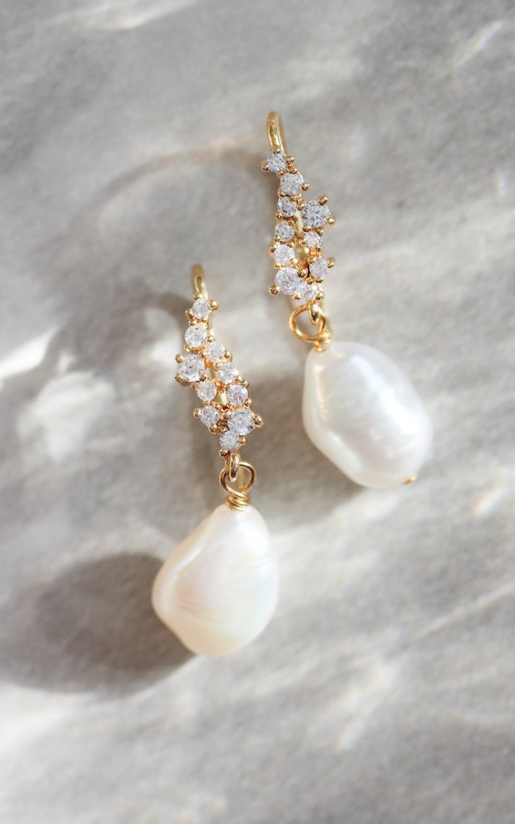 Tasman Pearl Bridal Earrings 8