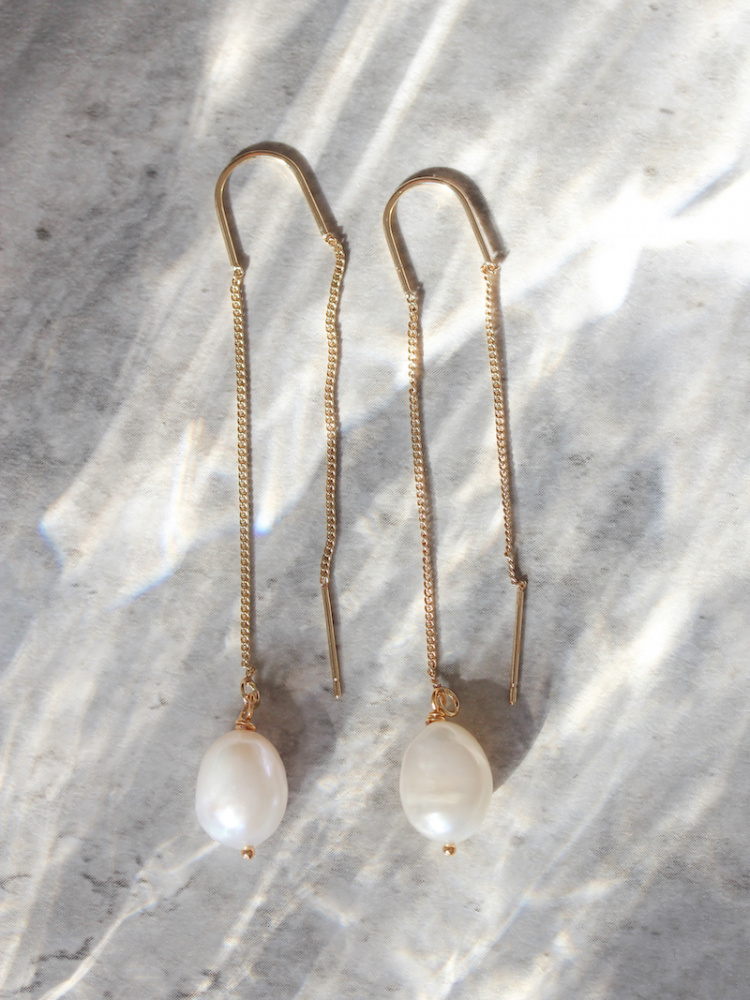 Teardrop Pearl Earrings 12