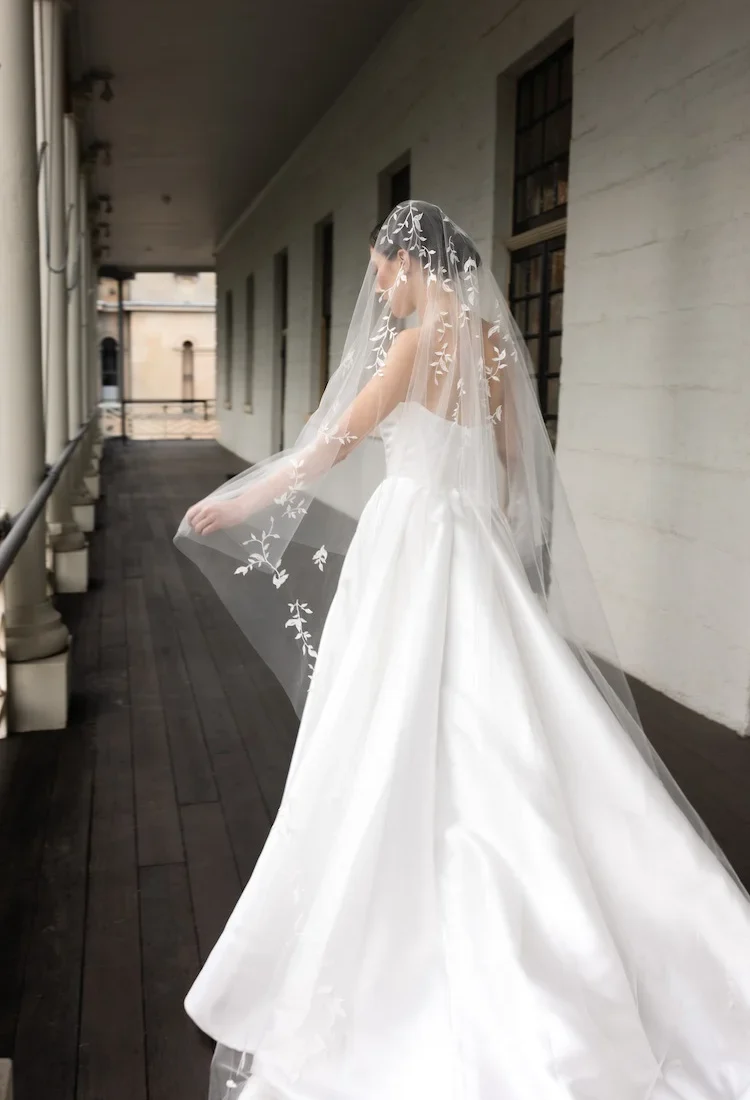 Wild Willows Embellished Bridal Veil 10