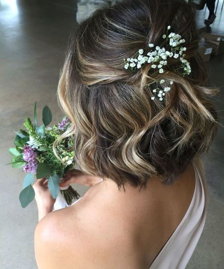 Wedding Hairstyles For Short Hair Wavy Hair 5